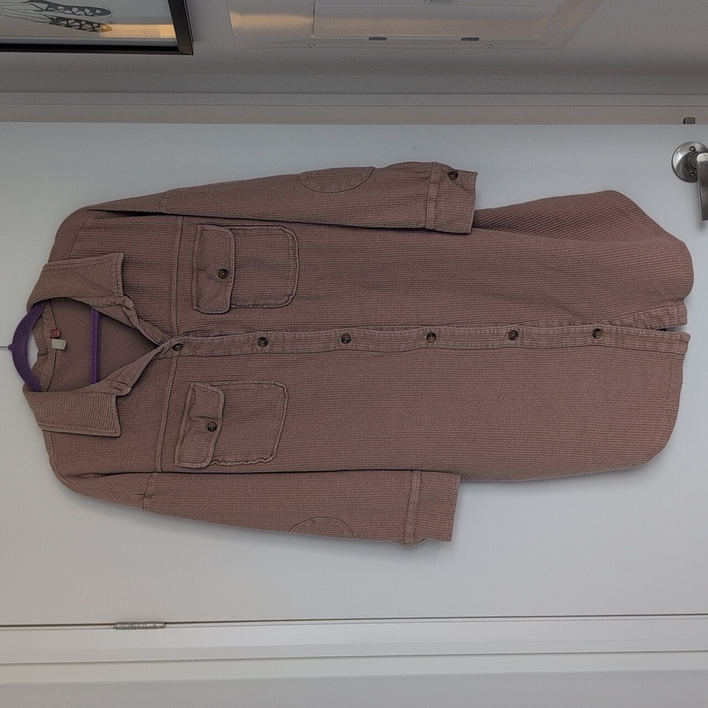Pilcro Brown Corduroy Button Up Shirt Dress